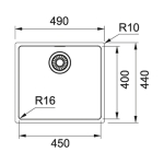 Franke MRX 110-45 Maris 不銹鋼 單昇盆